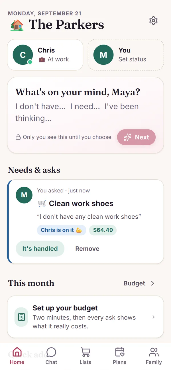 The ask showing Chris is on it